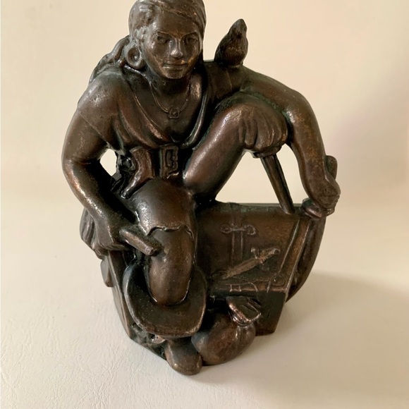 Vintage Treasure Island Pirate Brass Figure - Picture 8 of 10